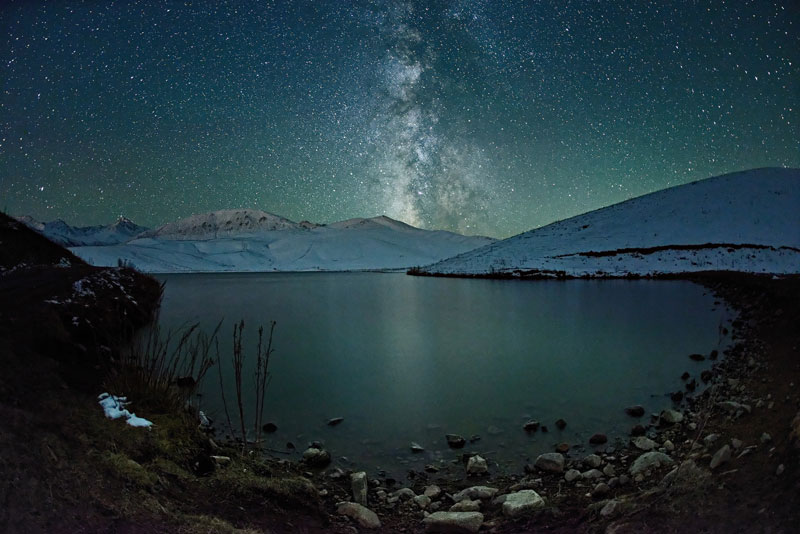 Kazahkstan Beautiful Night Sky