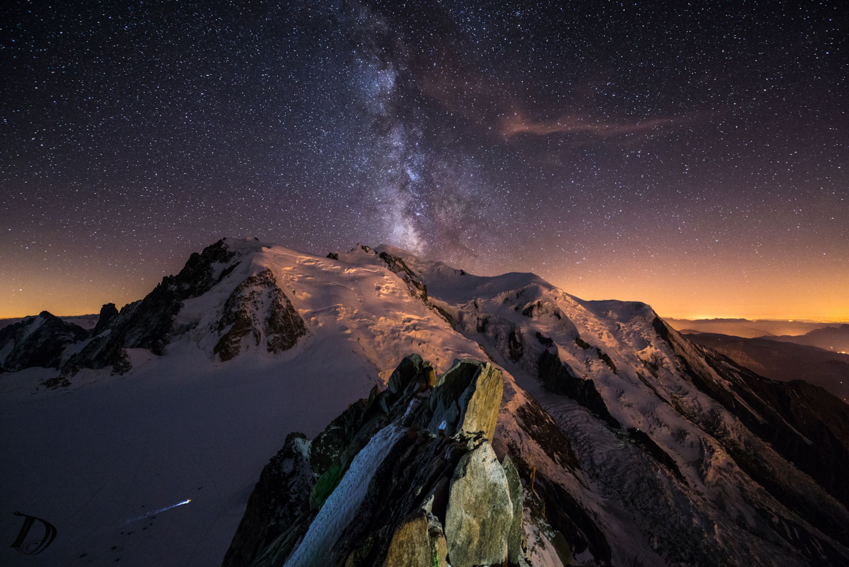 Italy Beautiful Night Sky Mountain